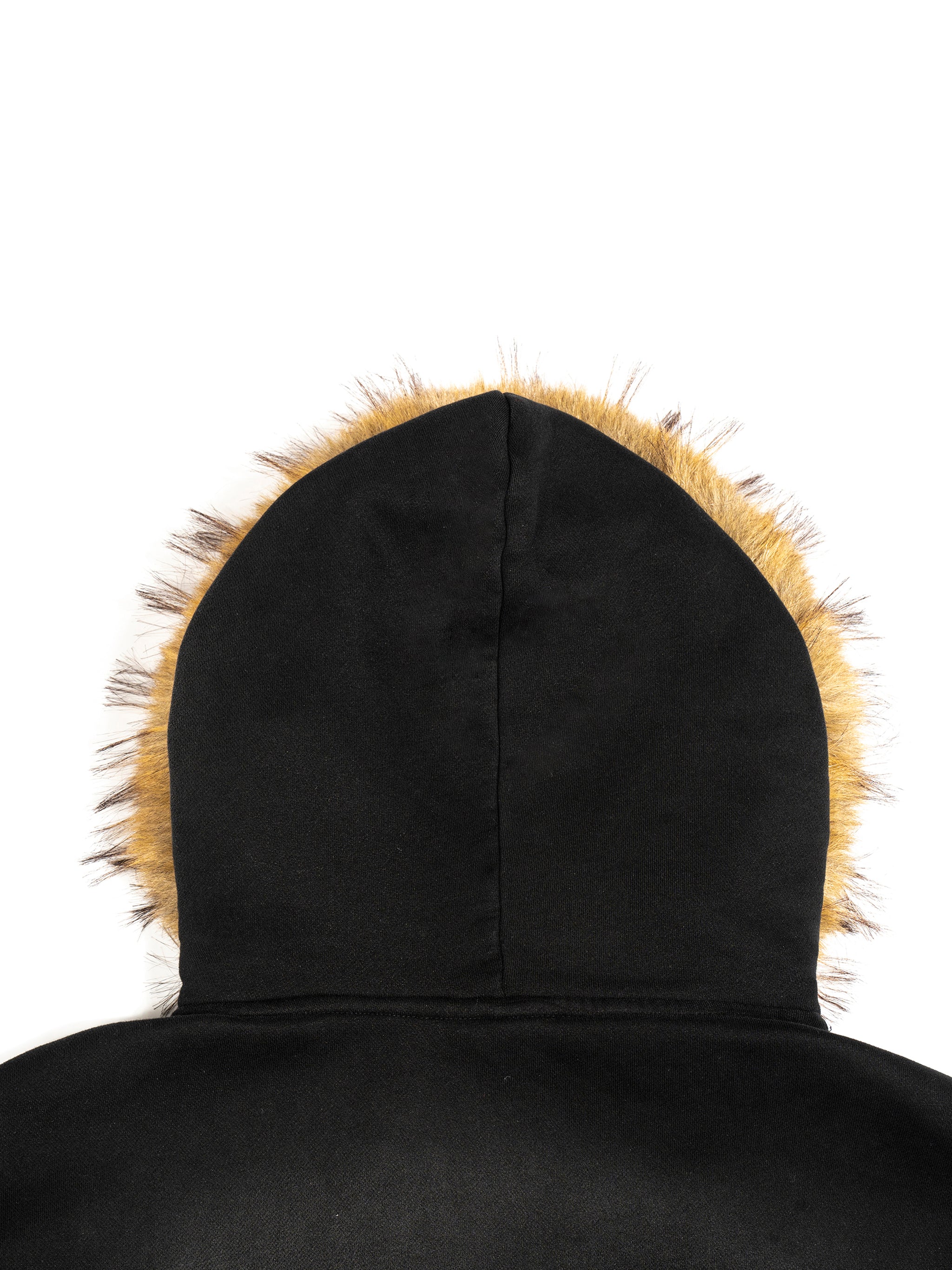 Sun Fade Boxy Detachable Fur Collar Hoodie - Premium Streetwear Jacket | All Boroughs