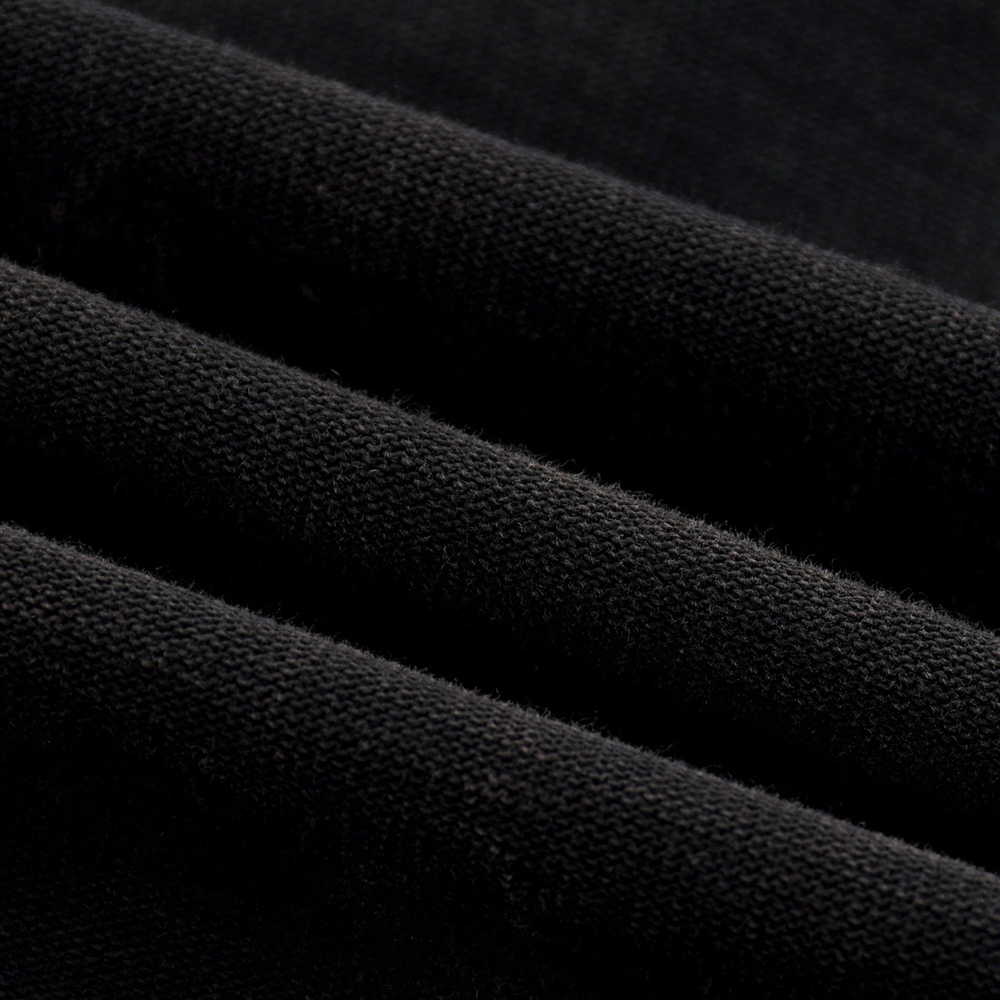 Close-up of black DENIM fabric texture