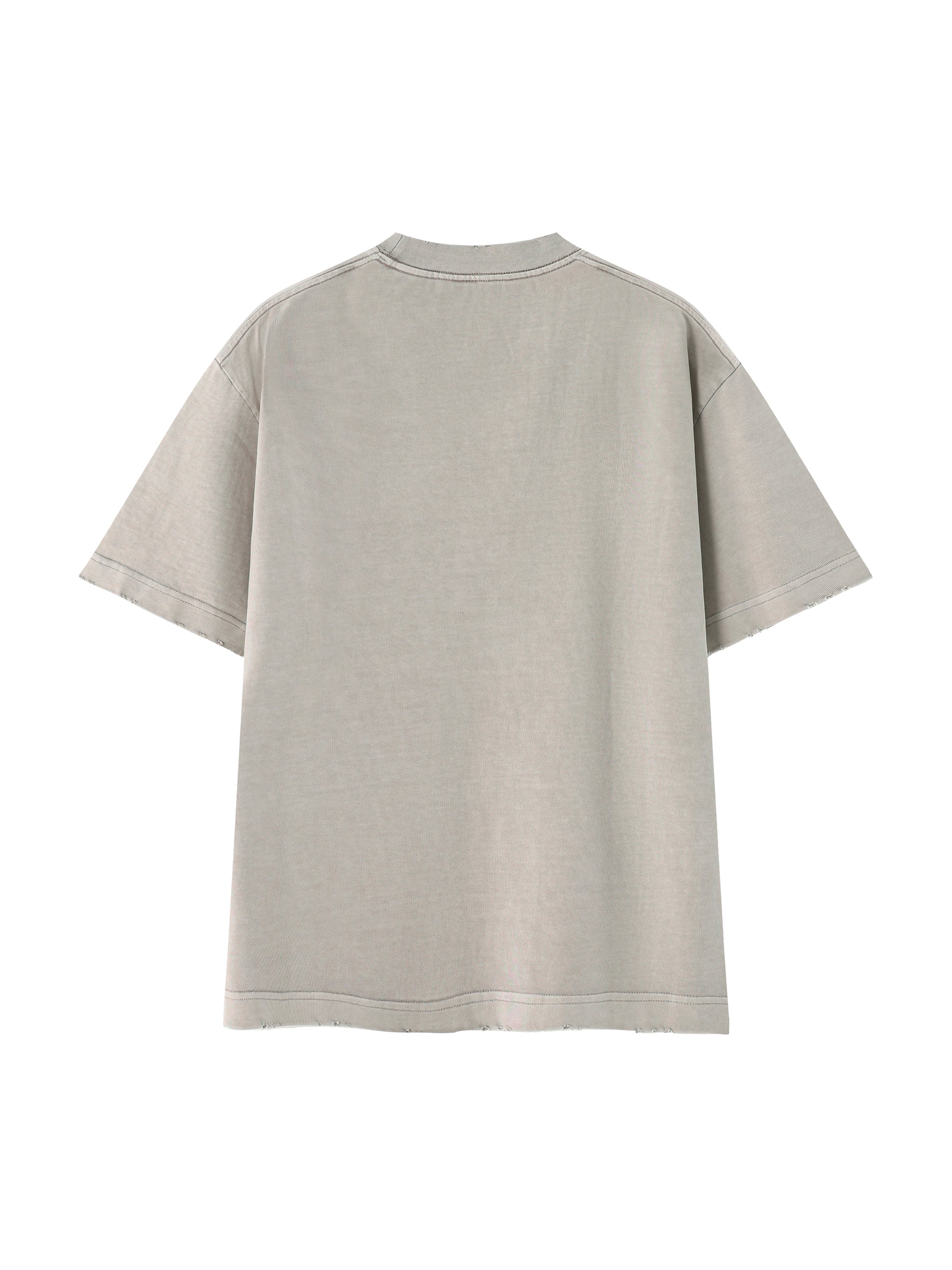 Straight Outta? Heavyweight Vintage Washed Frayed T-Shirt | 430gsm Oversized Fit | All Boroughs