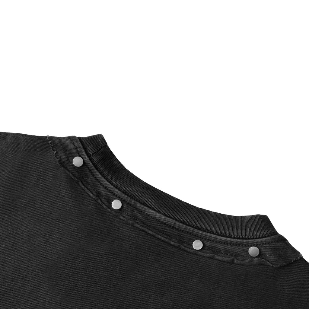 Washed Boxy Studded T-Shirt | Unisex Streetwear Tee – AllBoroughs