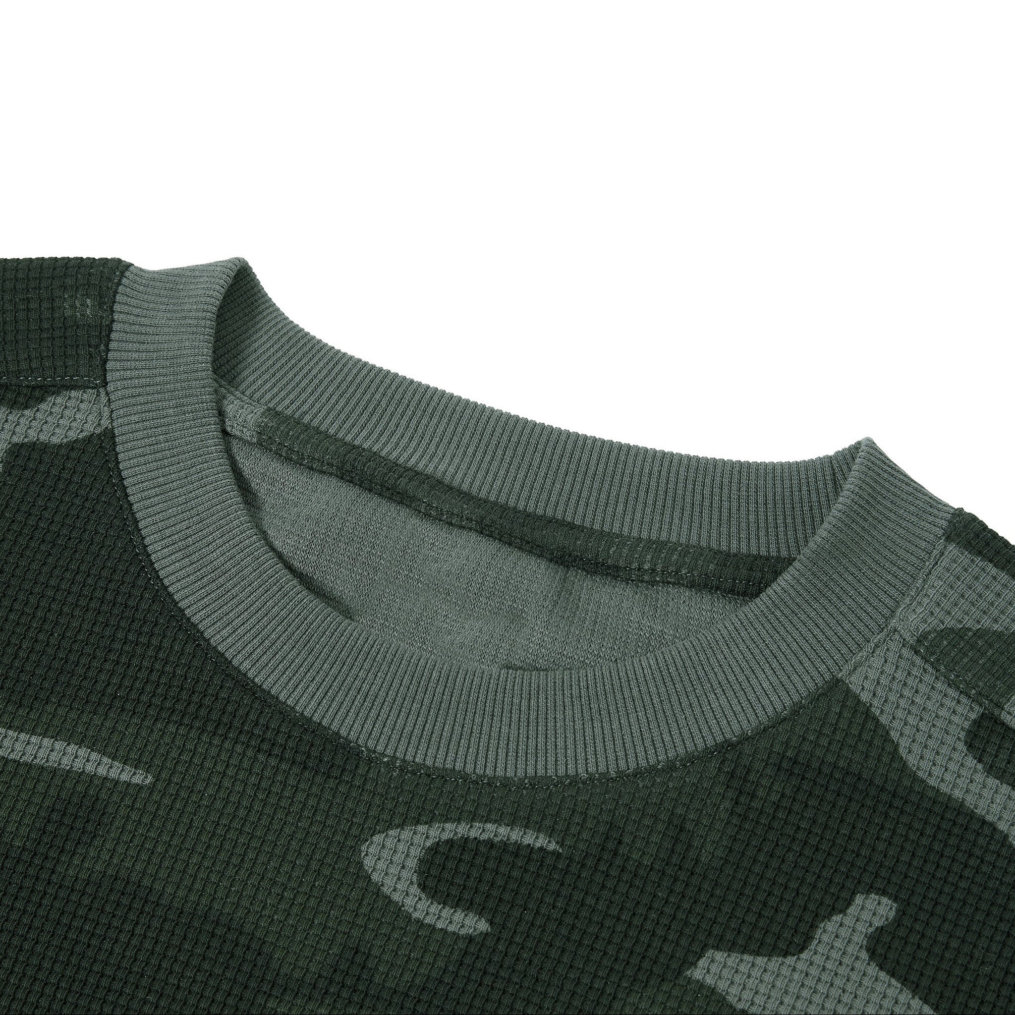 Waffle Boxy Long Sleeve T-Shirt | Unisex Oversized Streetwear – AllBoroughs