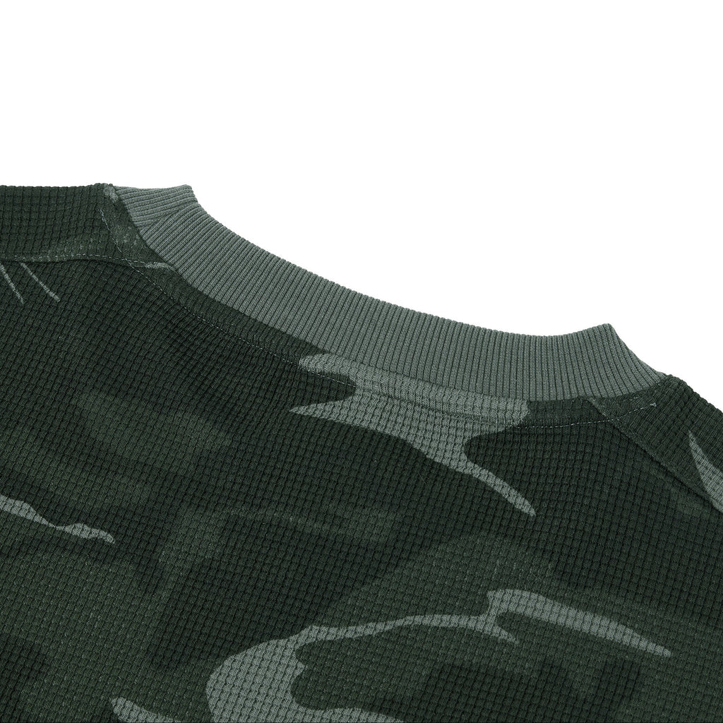 Waffle Boxy Long Sleeve T-Shirt | Unisex Oversized Streetwear – AllBoroughs