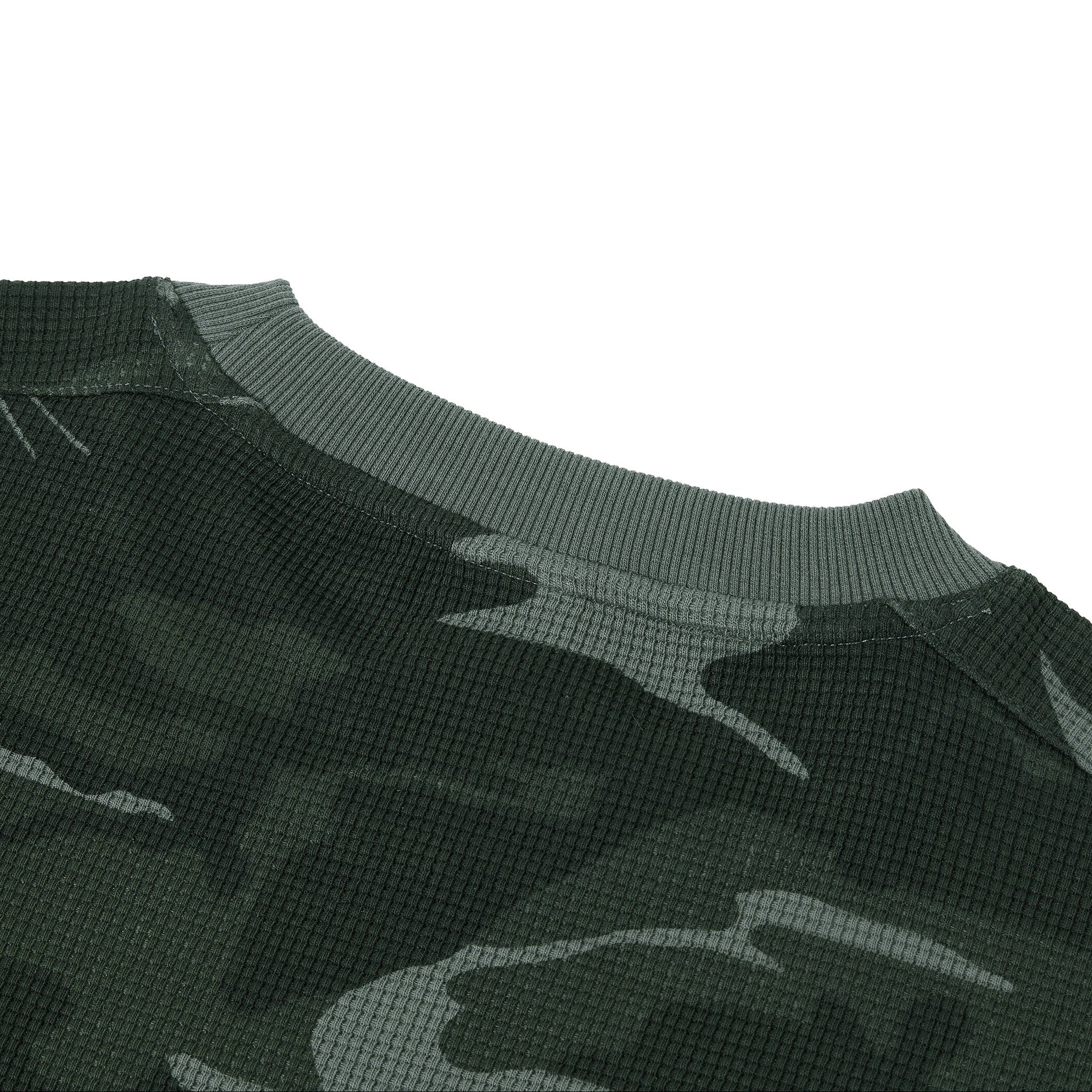 Waffle Boxy Long Sleeve T-Shirt | Unisex Oversized Streetwear – AllBoroughs