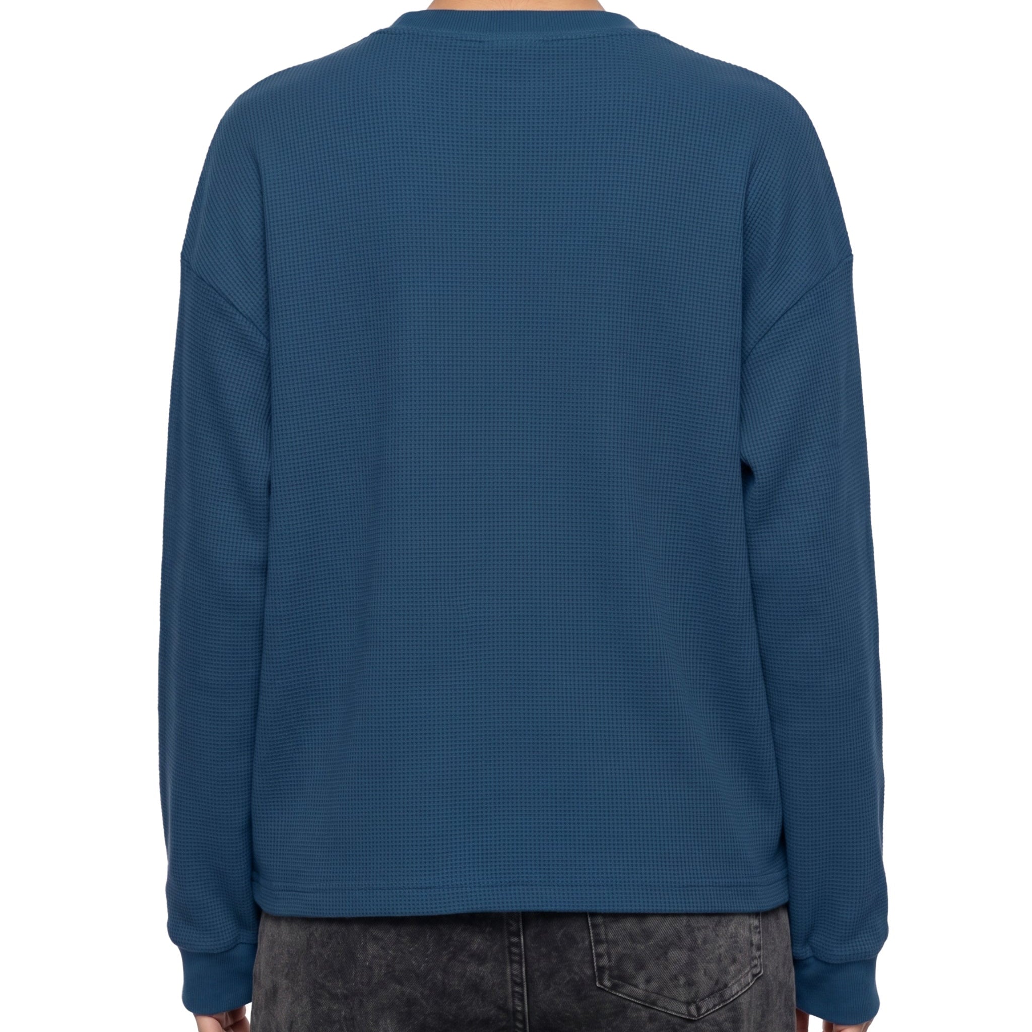 Waffle Boxy Long Sleeve T-Shirt | Unisex Oversized Streetwear – AllBoroughs