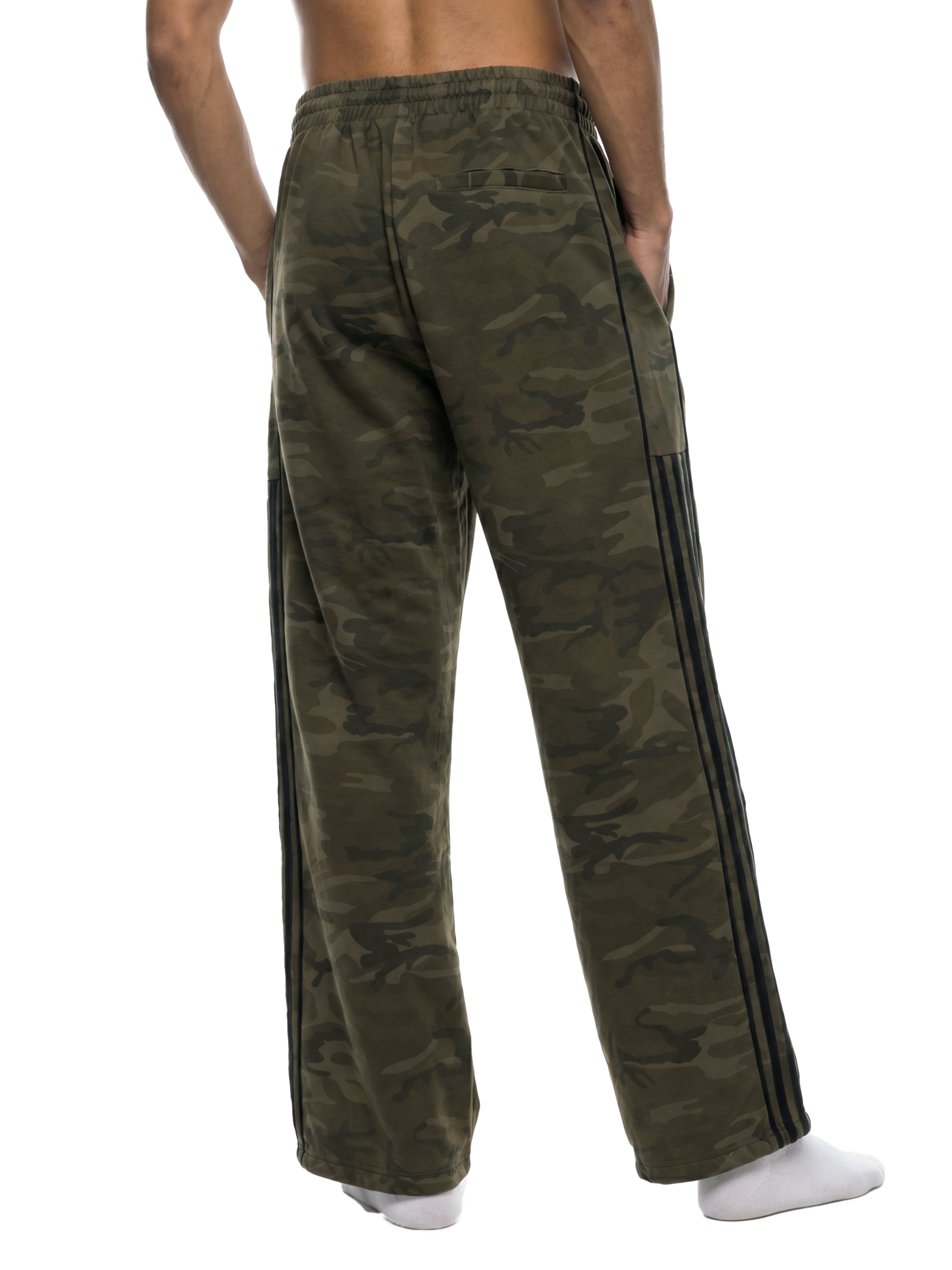 Army Green Camo Wide Leg Sweatpants | Unisex Loose Fit Streetwear | All Boroughs